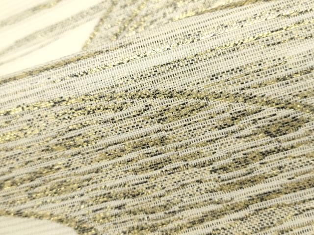 平和屋着物＊夏物　六通柄袋帯　流水文　金糸　正絹　逸品　DABH1624cd