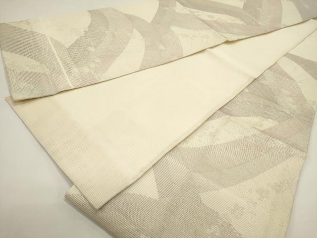平和屋着物＊夏物　六通柄袋帯　流水花文　銀糸　鈴乃屋扱い　正絹　逸品　DABH1626cd