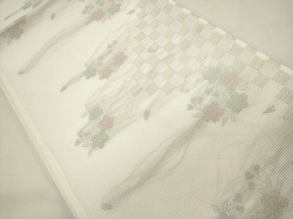 平和屋着物＊夏物　六通柄袋帯　雪輪花文　金糸　DABH1635cd
