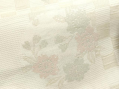 平和屋着物＊夏物　六通柄袋帯　雪輪花文　金糸　DABH1635cd
