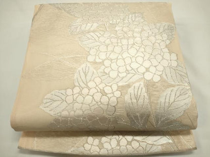 平和屋着物＊夏物　六通柄袋帯　紫陽花　銀糸　正絹　逸品　DABH1637cd