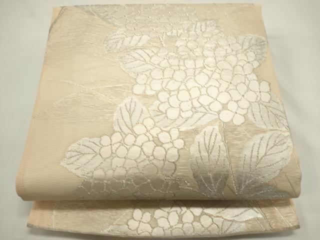 平和屋着物＊夏物　六通柄袋帯　紫陽花　銀糸　正絹　逸品　DABH1637cd