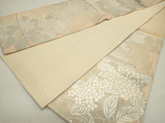 平和屋着物＊夏物　六通柄袋帯　紫陽花　銀糸　正絹　逸品　DABH1637cd