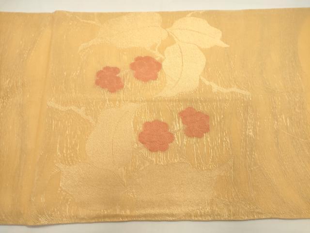 平和屋着物＊夏物　太鼓柄袋帯　枝花文　金糸　正絹　逸品　DABH1646cd
