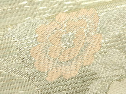 平和屋着物＊夏物　六通柄袋帯　色紙重ね花文　金糸　正絹　逸品　DABH1647cd
