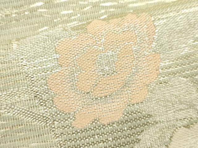 平和屋着物＊夏物　六通柄袋帯　色紙重ね花文　金糸　正絹　逸品　DABH1647cd