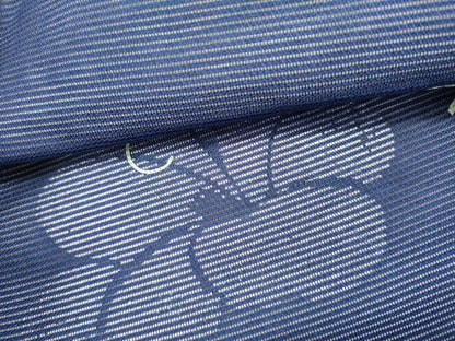 平和屋着物＊夏物　九寸名古屋帯　総刺繍　花蝶文　銀糸　正絹　逸品　DABH1649cd