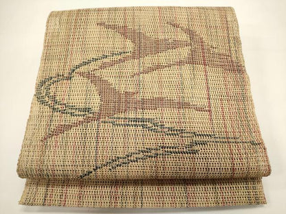 平和屋着物＊夏物　八寸名古屋帯　羅　飛鳥文　正絹　逸品　DABH1650cd