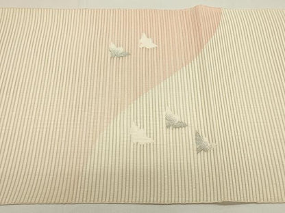 平和屋着物＊夏物　八寸名古屋帯　絽綴れ　飛鳥文　銀糸　正絹　逸品　DABH1666cd