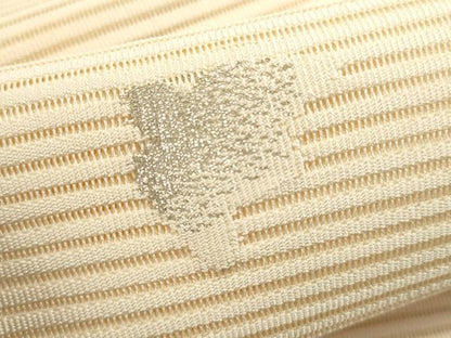 平和屋着物＊夏物　八寸名古屋帯　絽綴れ　飛鳥文　銀糸　正絹　逸品　DABH1666cd