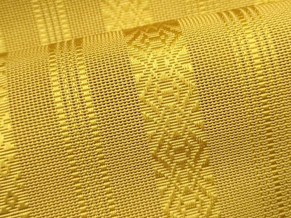 平和屋着物＊夏物　本場筑前博多織　八寸名古屋帯　紗献上　黄金色　正絹　逸品　DABH1667cd