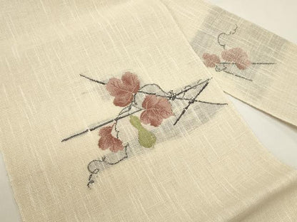 平和屋着物＊夏物　八寸名古屋帯　瓢箪蔦の葉文　DABH1670cd