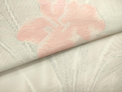 平和屋着物＊夏物　八寸名古屋帯　草花文　DABH1672cd