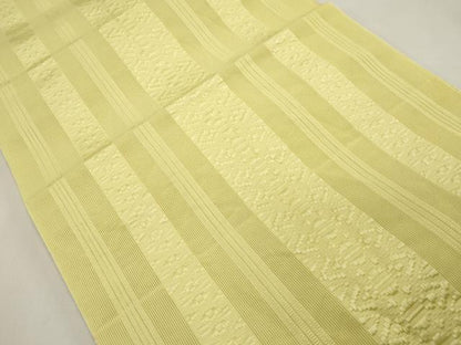 平和屋着物＊夏物　八寸名古屋帯　博多織　紗献上　淡黄色　DABH1673cd