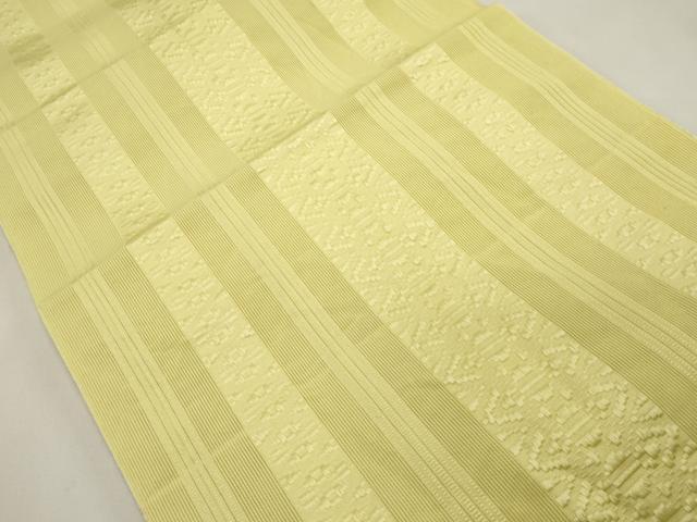平和屋着物＊夏物　八寸名古屋帯　博多織　紗献上　淡黄色　DABH1673cd