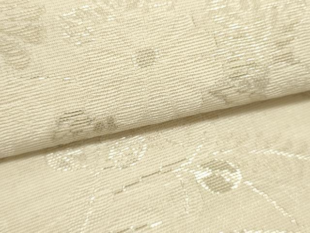 平和屋着物＊夏物　六通柄袋帯　芝草文　金糸　正絹　逸品　DABH1675cd