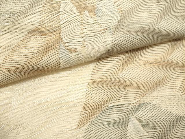 平和屋着物＊夏物　六通柄袋帯　重ね山風景文　金糸　正絹　逸品　DABH1676cd