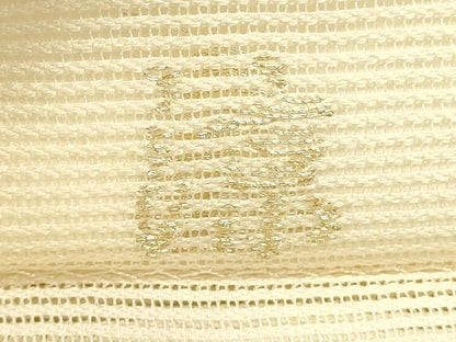 平和屋着物＊夏物　六通柄袋帯　草花文　銀糸　正絹　逸品　DABH1679cd
