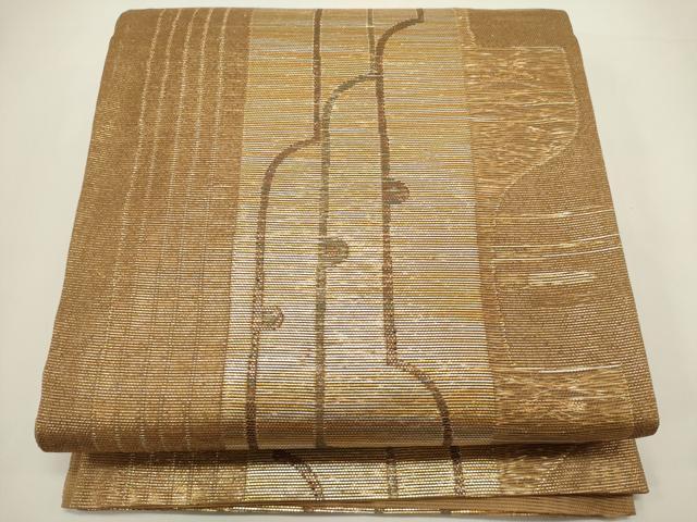 平和屋着物＊夏物　六通柄袋帯　抽象文様　金銀糸　正絹　逸品　DABH1683cd