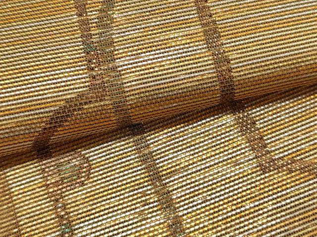 平和屋着物＊夏物　六通柄袋帯　抽象文様　金銀糸　正絹　逸品　DABH1683cd