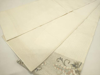 平和屋着物＊夏物　太鼓柄袋帯　すくい織　藤花房　金銀糸　正絹　逸品　DABH1697cd