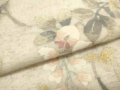 平和屋着物＊夏物　太鼓柄袋帯　すくい織　藤花房　金銀糸　正絹　逸品　DABH1697cd