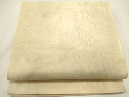 平和屋着物＊夏物　六通柄袋帯　葡萄唐草文　金糸　正絹　逸品　DABH1700cd