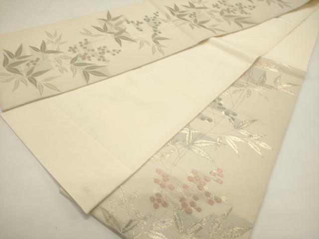 平和屋着物＊夏物　六通柄袋帯　南天文　金糸　三越扱い　正絹　逸品　DABH1704cd