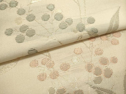 平和屋着物＊夏物　六通柄袋帯　南天文　金糸　三越扱い　正絹　逸品　DABH1704cd