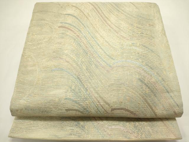 平和屋着物＊夏物　六通柄袋帯　流水文　金糸　正絹　逸品　DABH1706cd