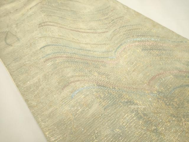 平和屋着物＊夏物　六通柄袋帯　流水文　金糸　正絹　逸品　DABH1706cd