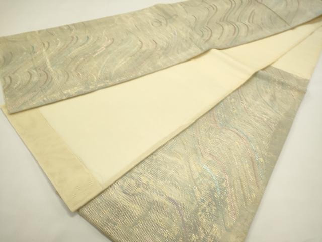 平和屋着物＊夏物　六通柄袋帯　流水文　金糸　正絹　逸品　DABH1706cd