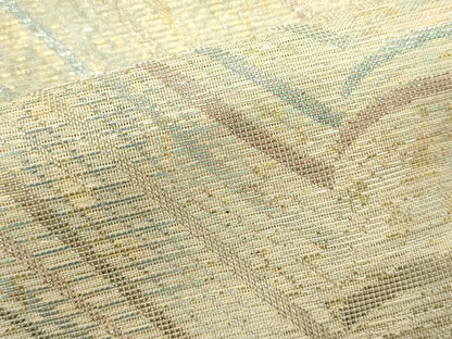 平和屋着物＊夏物　六通柄袋帯　流水文　金糸　正絹　逸品　DABH1706cd