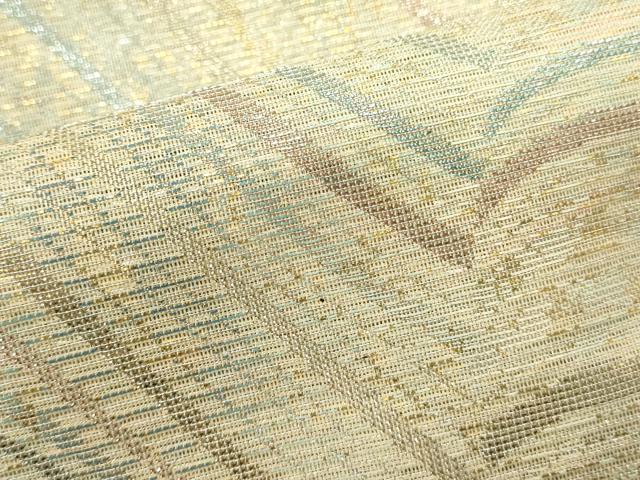 平和屋着物＊夏物　六通柄袋帯　流水文　金糸　正絹　逸品　DABH1706cd