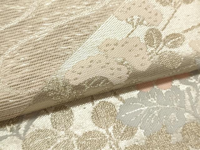平和屋着物＊夏物　六通柄袋帯　流水花文　金銀糸　正絹　逸品　DABH1711cd