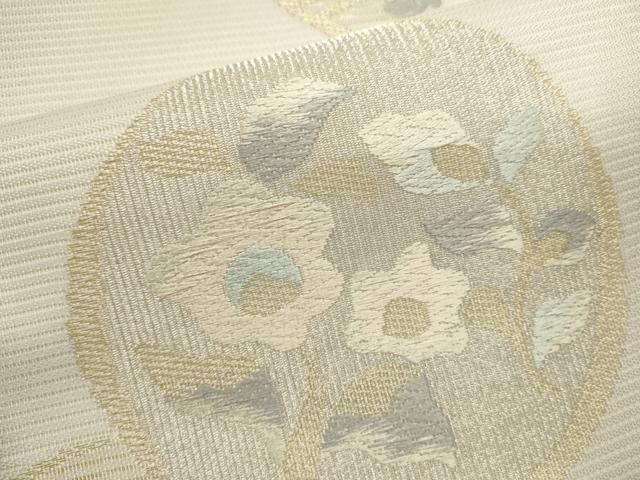 平和屋着物＊夏物　六通柄袋帯　唐織　花丸文　金銀糸　正絹　逸品　DABH1713cd
