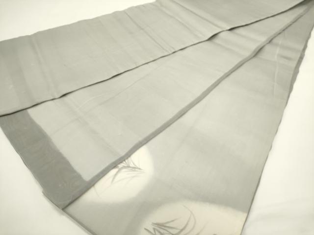 平和屋着物＊夏物　太鼓柄袋帯　草花文　杜若　カキツバタ　金彩　正絹　逸品　DABH1714cd