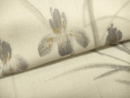 平和屋着物＊夏物　太鼓柄袋帯　草花文　杜若　カキツバタ　金彩　正絹　逸品　DABH1714cd