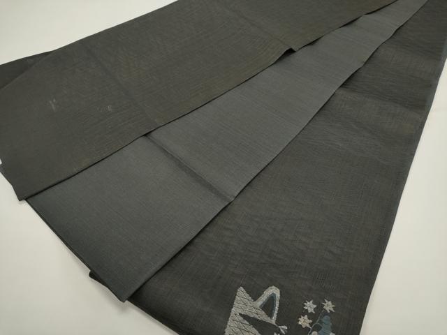 平和屋着物＊夏物　太鼓柄袋帯　すくい織　流水風景文　正絹　逸品　DABH1715cd