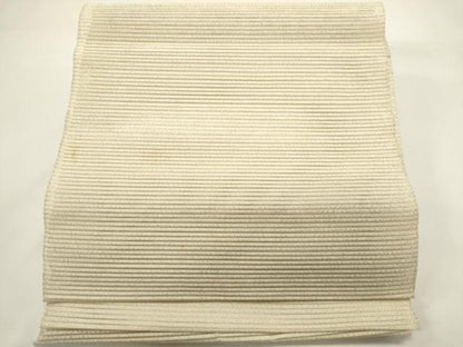 平和屋着物＊夏物　八寸名古屋帯　絽綴れ　横段文　銀糸　正絹　逸品　DABH1719cd