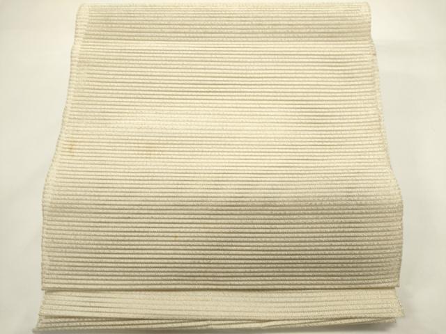 平和屋着物＊夏物　八寸名古屋帯　絽綴れ　横段文　銀糸　正絹　逸品　DABH1719cd