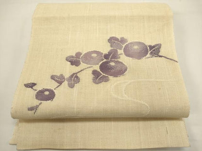 平和屋着物＊夏物　八寸名古屋帯　流水菊文　DABH1722cd