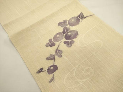 平和屋着物＊夏物　八寸名古屋帯　流水菊文　DABH1722cd