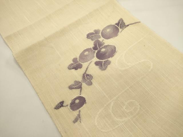 平和屋着物＊夏物　八寸名古屋帯　流水菊文　DABH1722cd