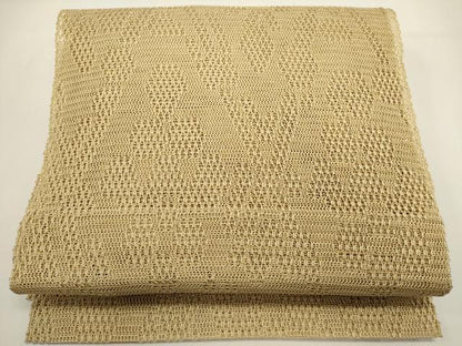 平和屋着物＊夏物　八寸名古屋帯　羅　菱文　正絹　逸品　DABH1727cd