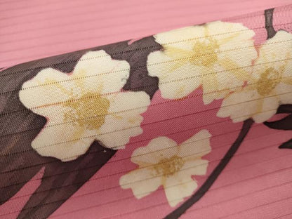 平和屋着物＊夏物　絽塩瀬　九寸名古屋帯　作家物　ろうけつ染め　草花文　正絹　逸品　DABH1737cd