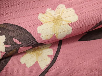 平和屋着物＊夏物　絽塩瀬　九寸名古屋帯　作家物　ろうけつ染め　草花文　正絹　逸品　DABH1737cd