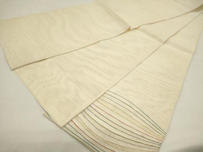 平和屋着物＊夏物　太鼓柄袋帯　横段文　金糸　正絹　逸品　DABH1742cd