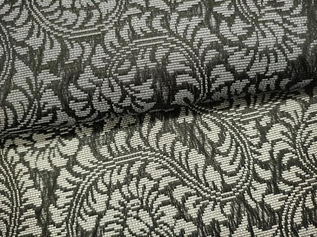 平和屋着物▽全通柄九寸名古屋帯　スリーシーズン　春夏秋　櫛織　枝花文　正絹　逸品　DABH1760cd