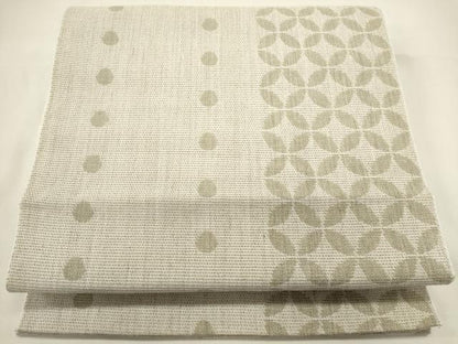 平和屋着物＊夏物　八寸名古屋帯　七宝間道　正絹　逸品　DABH1788cd